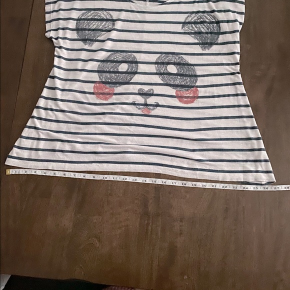 JUST-G Striped Shirt with Panda Print - Picture 6 of 8